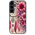 Coque noire taperso pour galaxy S25 et PLUS ULTRA FE EDGE avec motif dreamcatcher et coeur protection antichoc personnalisée