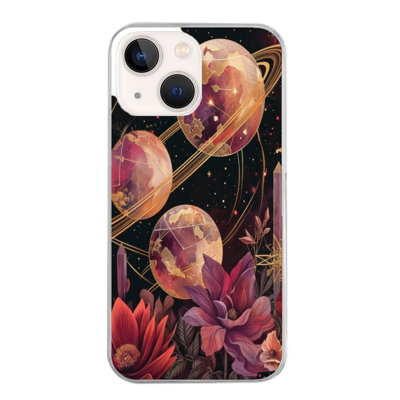 Coque taperso pour Iphone 15 et PRO PLUS PRO MAX avec motif astro et fleurs protection antichoc personnalisée