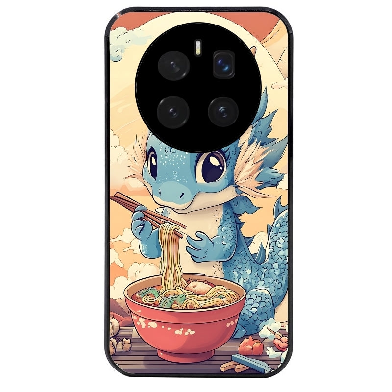 Coque noire taperso pour Magic 7 LITE et PRO avec motif dragon ramen 2 protection antichoc personnalisée