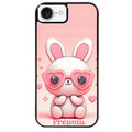 Coque noire taperso pour Iphone 17 17E AIR MAX PRO avec motif lapin lunettes personnalisee protection antichoc personnalisée