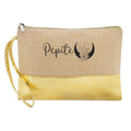 Pochette pépite en jute et doré en jute et doré