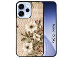 Coque noire taperso pour OPPO Reno 15 et F FS 5G avec motif bois et dentelle 2 protection antichoc personnalisée