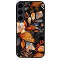Coque noire taperso pour galaxy A06 A16 A26 A36 A56 avec motif fleur automne protection antichoc personnalisée