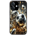 Coque noire taperso pour OPPO A40 avec motif foot metal personnalisee protection antichoc personnalisée