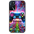 Coque noire taperso pour OPPO A16 et A16S avec motif gamer electro personnalisee protection antichoc personnalisée