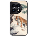 Coque noire taperso pour OnePlus 11 et 12 avec motif tigre bonzai protection antichoc personnalisée