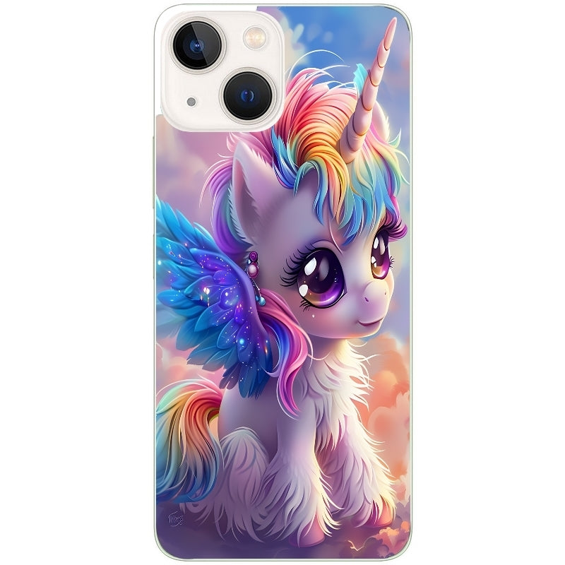 Coque taperso pour Iphone 13 et PRO MINI PRO MAX avec motif licorne style anime protection antichoc personnalisée
