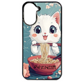 Coque noire taperso pour Redmi A5 4G avec motif chat ramen cerisier protection antichoc personnalisée