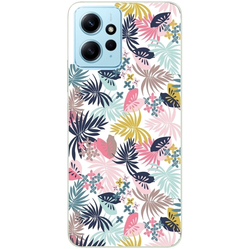 Coque taperso pour POCO X5 5G avec motif jungle et fleur rose protection antichoc personnalisée