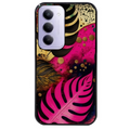 Coque noire taperso pour Redmi 15 4G et 5G avec motif tropical rose et des fleurs protection antichoc personnalisée
