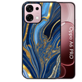 Coque noire taperso pour OPPO A6 PRO 4G et 5G avec motif marbre bleu agathe protection antichoc personnalisée