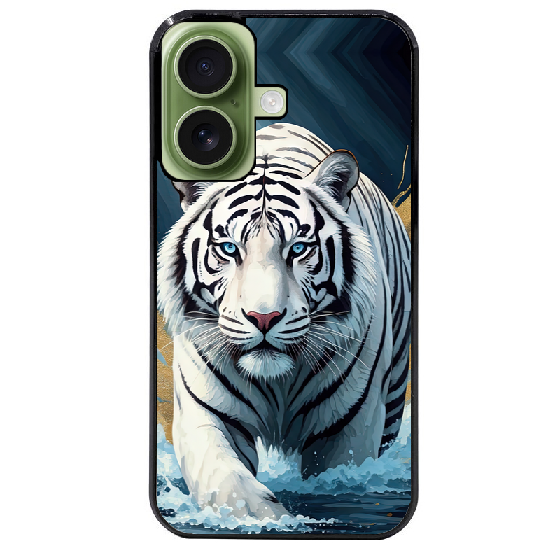 Coque noire taperso pour Iphone 17 17E AIR MAX PRO avec motif tigre polaire protection antichoc personnalisée