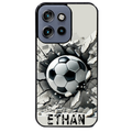 Coque noire taperso pour Moto Edge 60 et Neo Fusion Pro avec motif foot beton personnalisee protection antichoc personnalisée