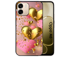 Coque noire taperso pour OPPO A6 A6X 4G et 5G avec motif coeur rose protection antichoc personnalisée