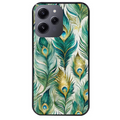 Coque noire taperso pour Redmi 12 4G et 5G avec motif paon plumes protection antichoc personnalisée