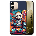 Coque noire taperso pour OPPO A6 A6X 4G et 5G avec motif panda katana personnalisee protection antichoc personnalisée