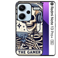 Coque noire taperso pour Redmi Note 13 PRO PLUS 5G avec motif mort gamer protection antichoc personnalisée