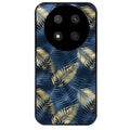 Coque noire taperso pour Magic 7 LITE et PRO avec motif palmier bleu protection antichoc personnalisée