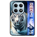 Coque noire taperso pour Redmi Note 15 et PRO PLUS 4G 5G avec motif tigre polaire protection antichoc personnalisée