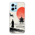 Coque taperso pour POCO X5 5G avec motif samourai et temple personnalisee protection antichoc personnalisée