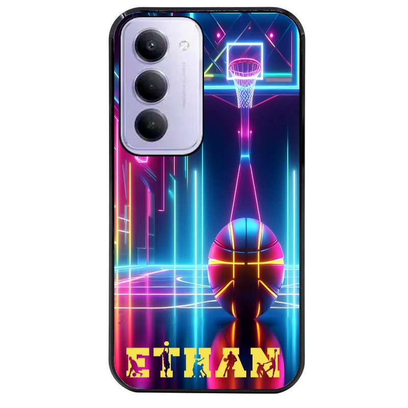 Coque noire taperso pour Redmi 15 4G et 5G avec motif basket electro personnalisee protection antichoc personnalisée