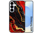Coque noire taperso pour galaxy S26 et PLUS ULTRA FE avec motif marbre rouge protection antichoc personnalisée