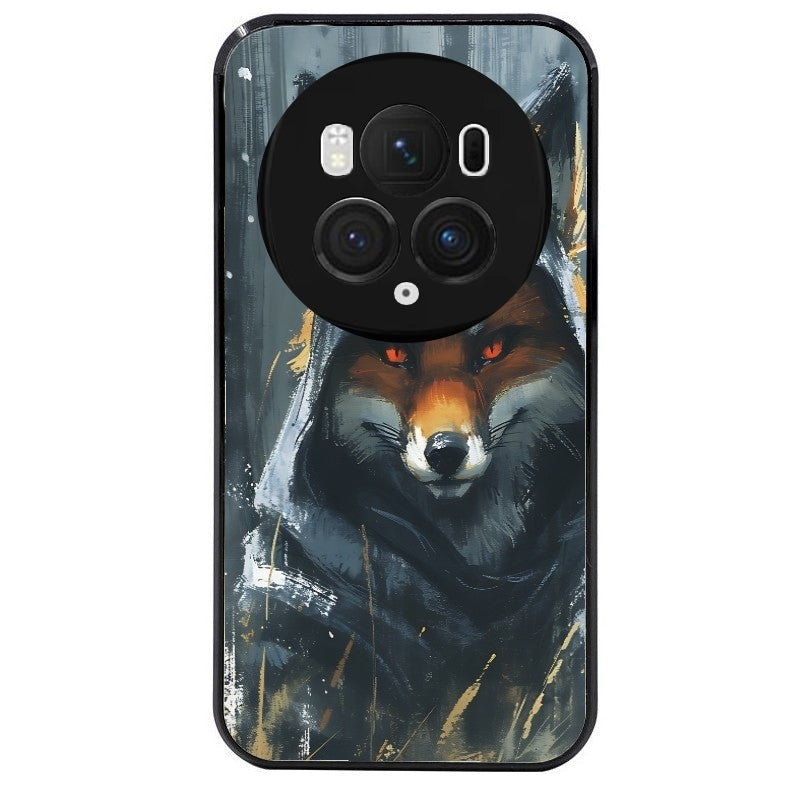 Coque noire taperso pour Magic 5 6 LITE et PRO avec motif renard fox des bois protection antichoc personnalisée