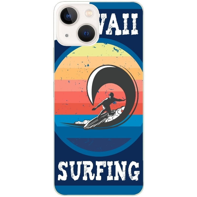 Coque taperso pour Iphone 13 et PRO MINI PRO MAX avec motif hawaii et surf protection antichoc personnalisée