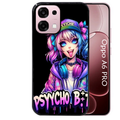 Coque noire taperso pour OPPO A6 PRO 4G et 5G avec motif anime manga et psycho protection antichoc personnalisée
