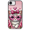 Coque noire taperso pour Iphone 17 17E AIR MAX PRO avec motif chat lunettes protection antichoc personnalisée