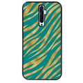 Coque noire taperso pour OPPO Reno 2 et 2Z avec motif zebre vert protection antichoc personnalisée