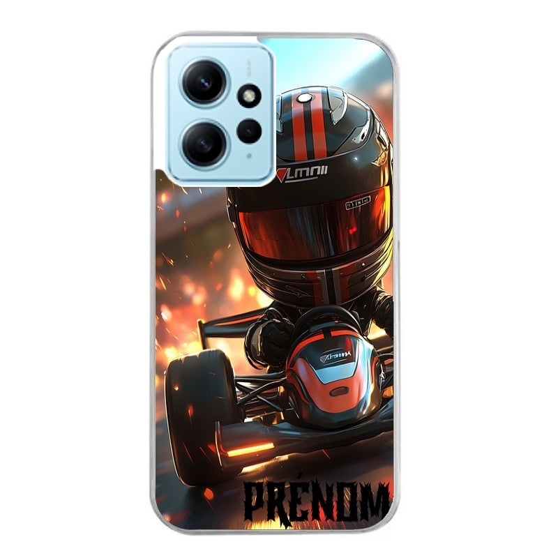 Coque taperso pour Redmi Note 12 4G 5G PRO 4G avec motif karting f1 personnalisee protection antichoc personnalisée