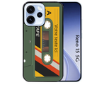 Coque noire taperso pour OPPO Reno 15 et F FS 5G personnalisable avec motif cassette kaki protection antichoc personnalisée