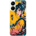 Coque taperso pour POCO C65 4G avec motif samourai girl anime protection antichoc personnalisée