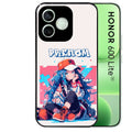 Coque noire pour Honor 600 LITE avec motif anime casquette personnalisée protection antichoc personnalisée