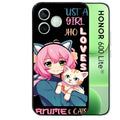 Coque noire pour Honor 600 LITE avec motif anime et chat protection antichoc personnalisée