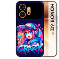 Coque noire taperso pour Honor 600 et 600 PRO avec motif anime crazy protection antichoc personnalisée