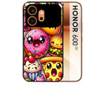 Coque noire taperso pour Honor 600 et 600 PRO avec motif anime donut kawaii protection antichoc personnalisée