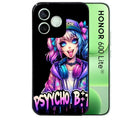 Coque noire pour Honor 600 LITE avec motif anime manga et psycho protection antichoc personnalisée