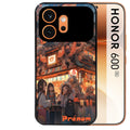 Coque noire taperso pour Honor 600 et 600 PRO avec motif anime street japan protection antichoc personnalisée