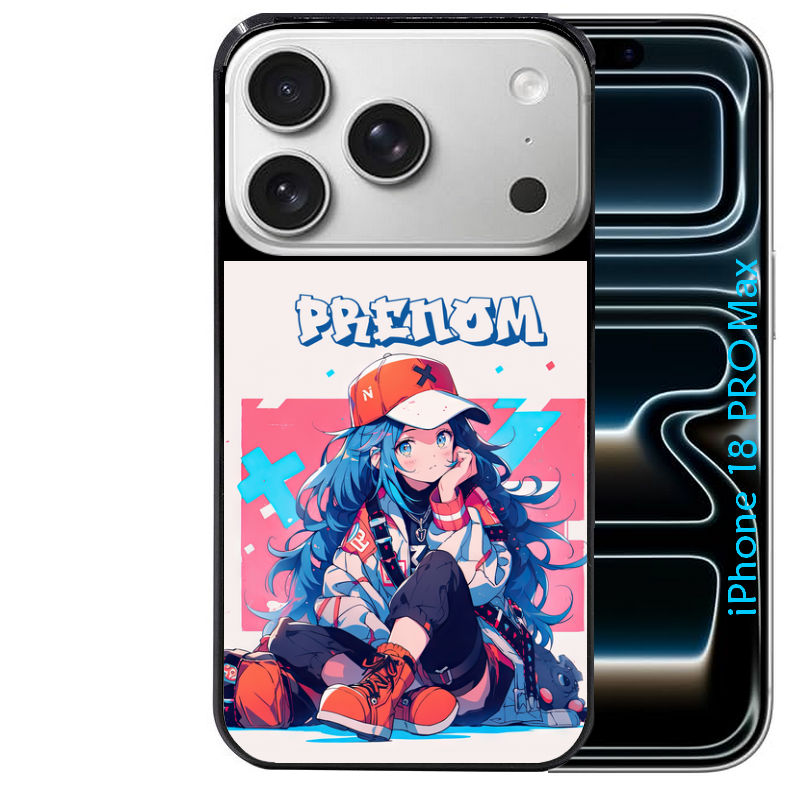 Coque pour Iphone 18 / PRO / PRO MAX / 18E personnalisée anime casquette