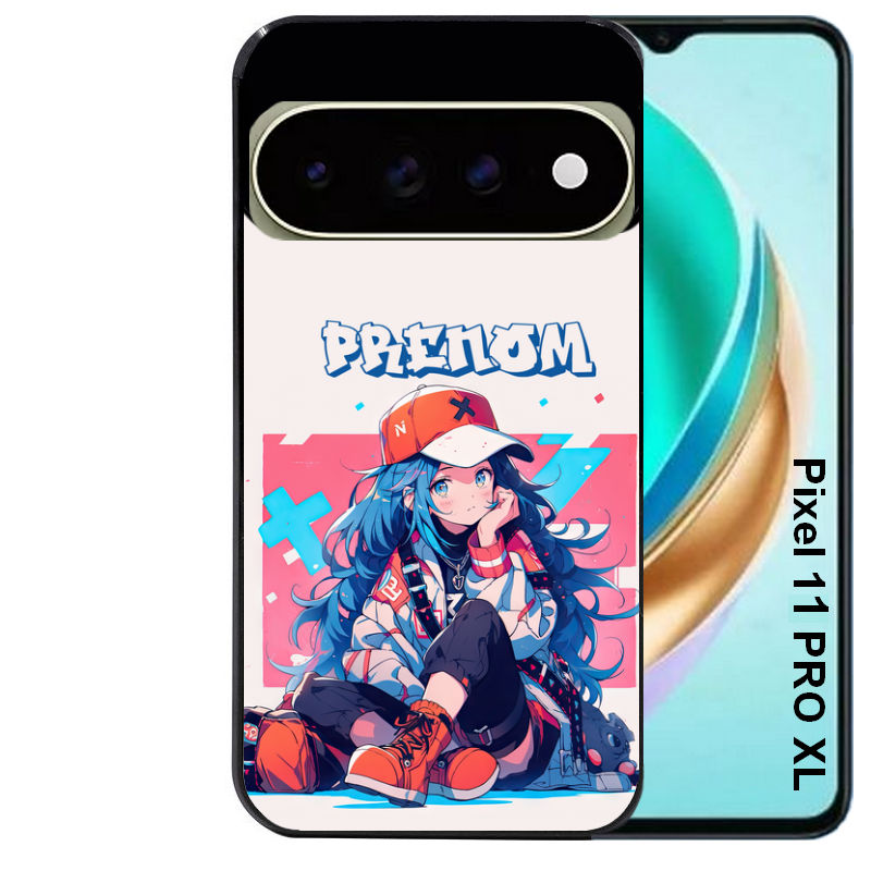 Coque pour Pixel 10 / 11 / PRO / XL personnalisée anime casquette
