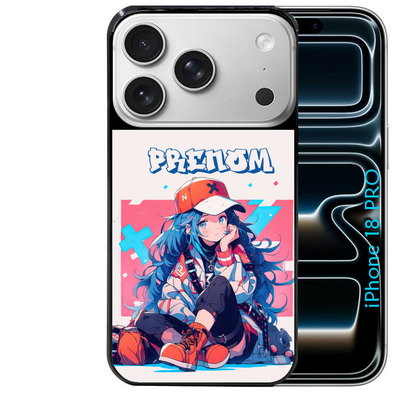 Coque pour Iphone 18 / PRO / PRO MAX / 18E personnalisée anime casquette