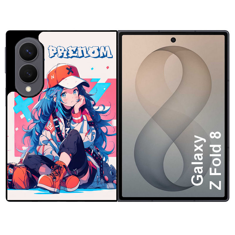 Coque pour Z FOLD 8 personnalisée anime casquette