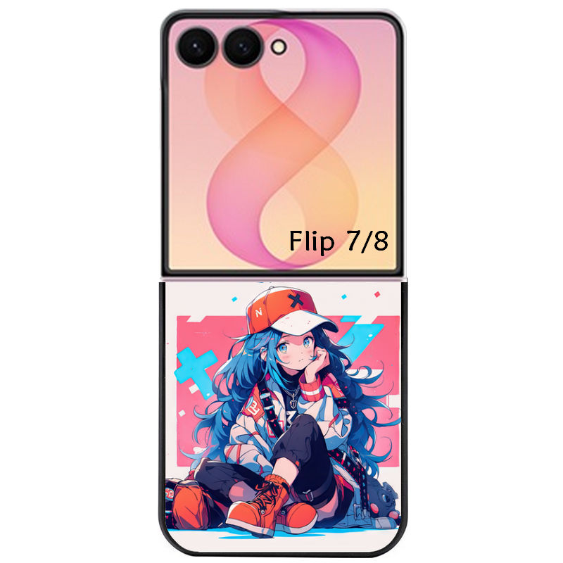 Coque pour Z FLIP 6 7 8 personnalisée anime casquette