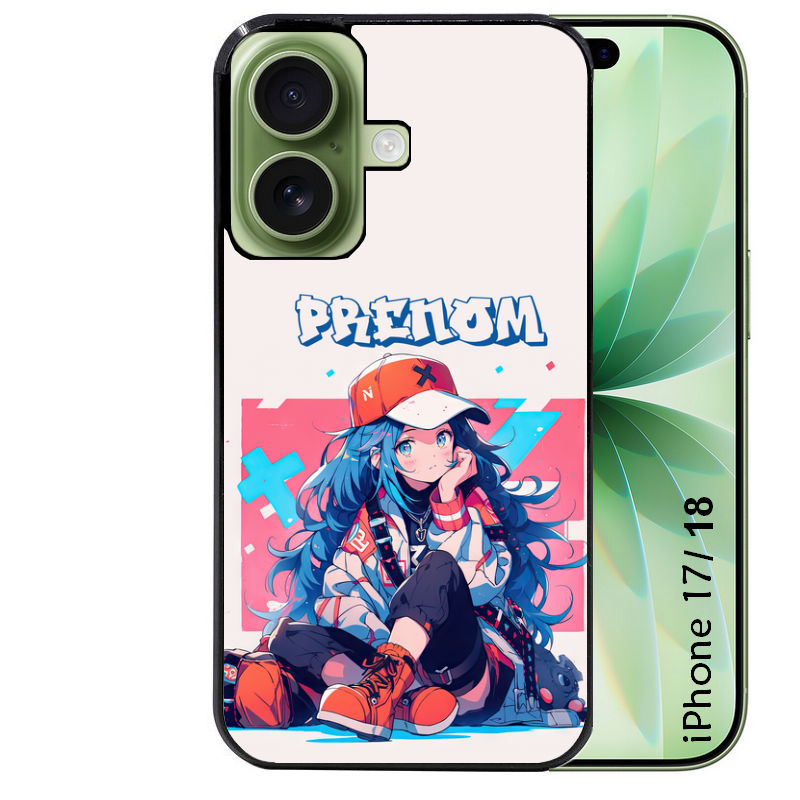 Coque pour Iphone 18 / PRO / PRO MAX / 18E personnalisée anime casquette