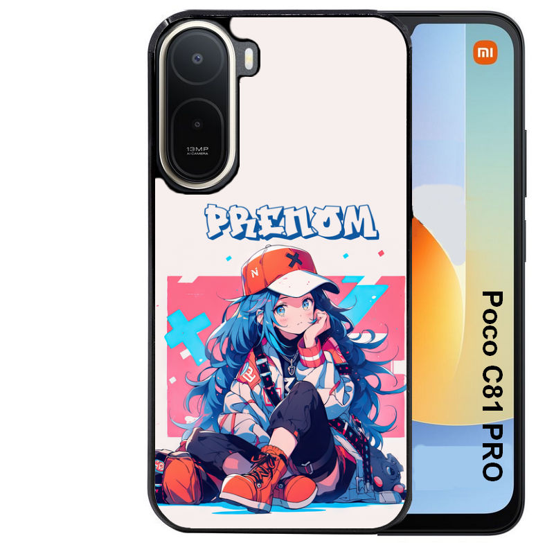 Coque pour POCO C81 PRO personnalisée anime casquette