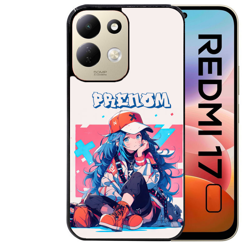 Coque pour Redmi 17 et 17C 4G 5G personnalisée anime casquette