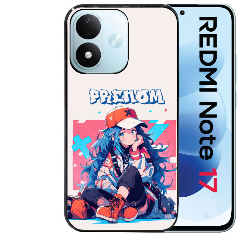 Coque pour Redmi Note 17 et PRO 4G 5G Max personnalisée anime casquette