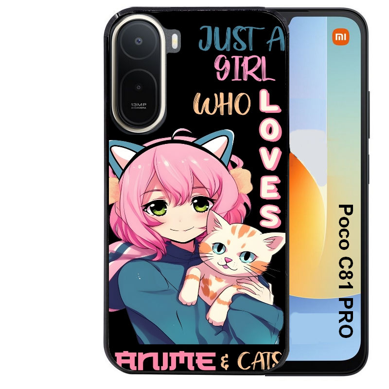 Coque pour POCO C81 PRO anime et chat